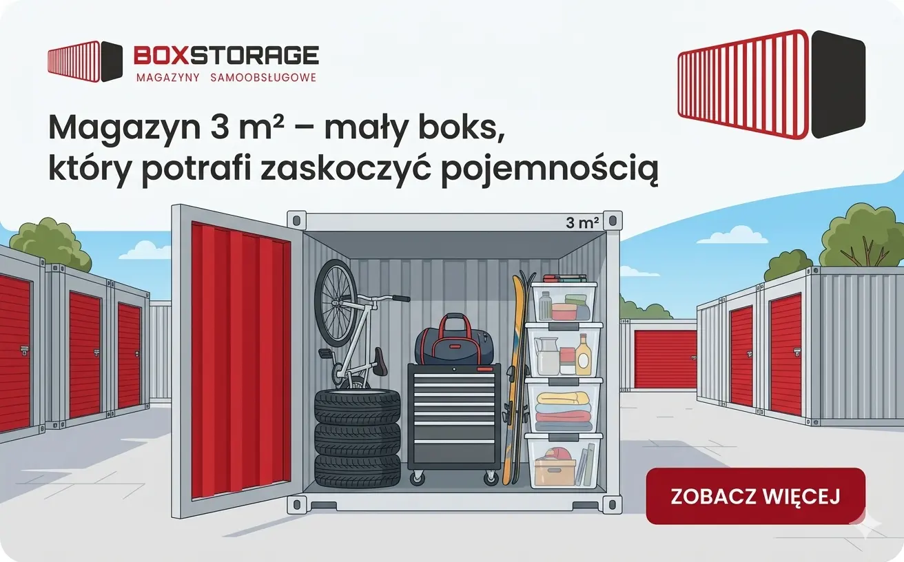 Magazyn 3 m² – mały boks, który potrafi zaskoczyć pojemnością