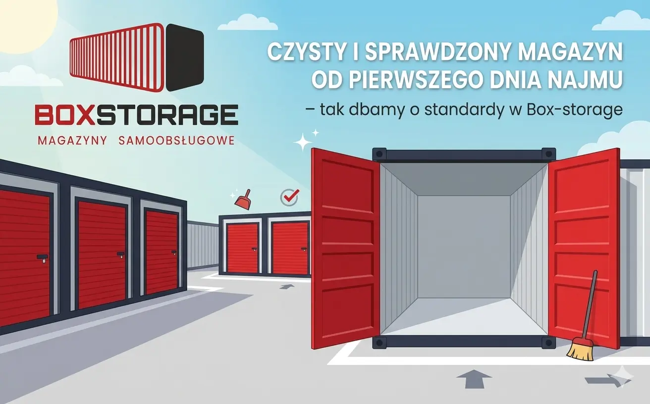 Czysty i sprawdzony magazyn od pierwszego dnia najmu – tak dbamy o standardy w Box-storage