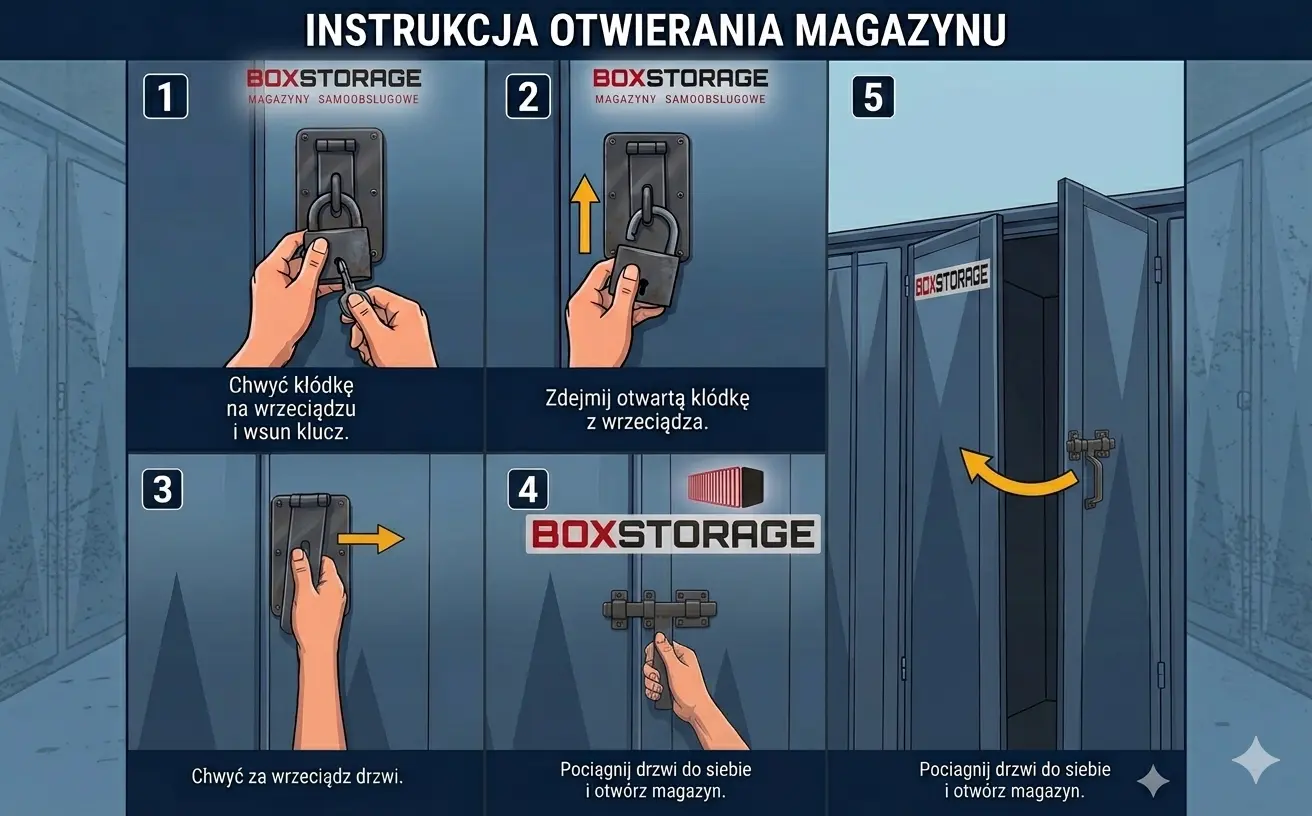 Jak otworzyć magazyn self storage? Prosta instrukcja dla klientów Box-storage